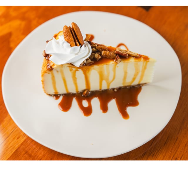 Caramel Pecan Cheesecake.