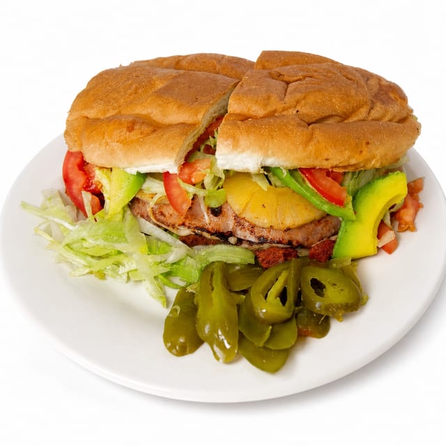 Torta Hawainana Con Pastor (Pork).