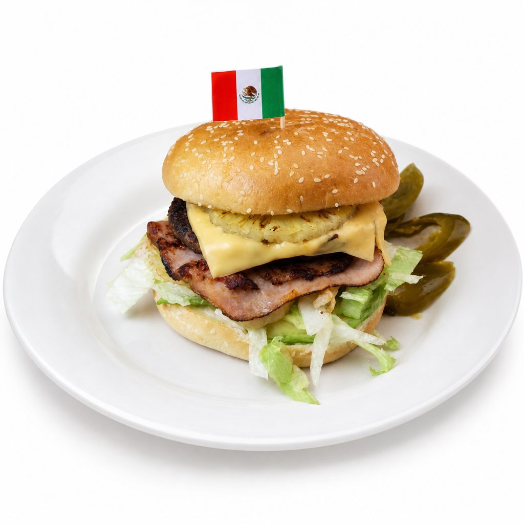 Hamburguesa Hawaiana.