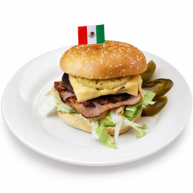 Hamburguesa Hawaiana.