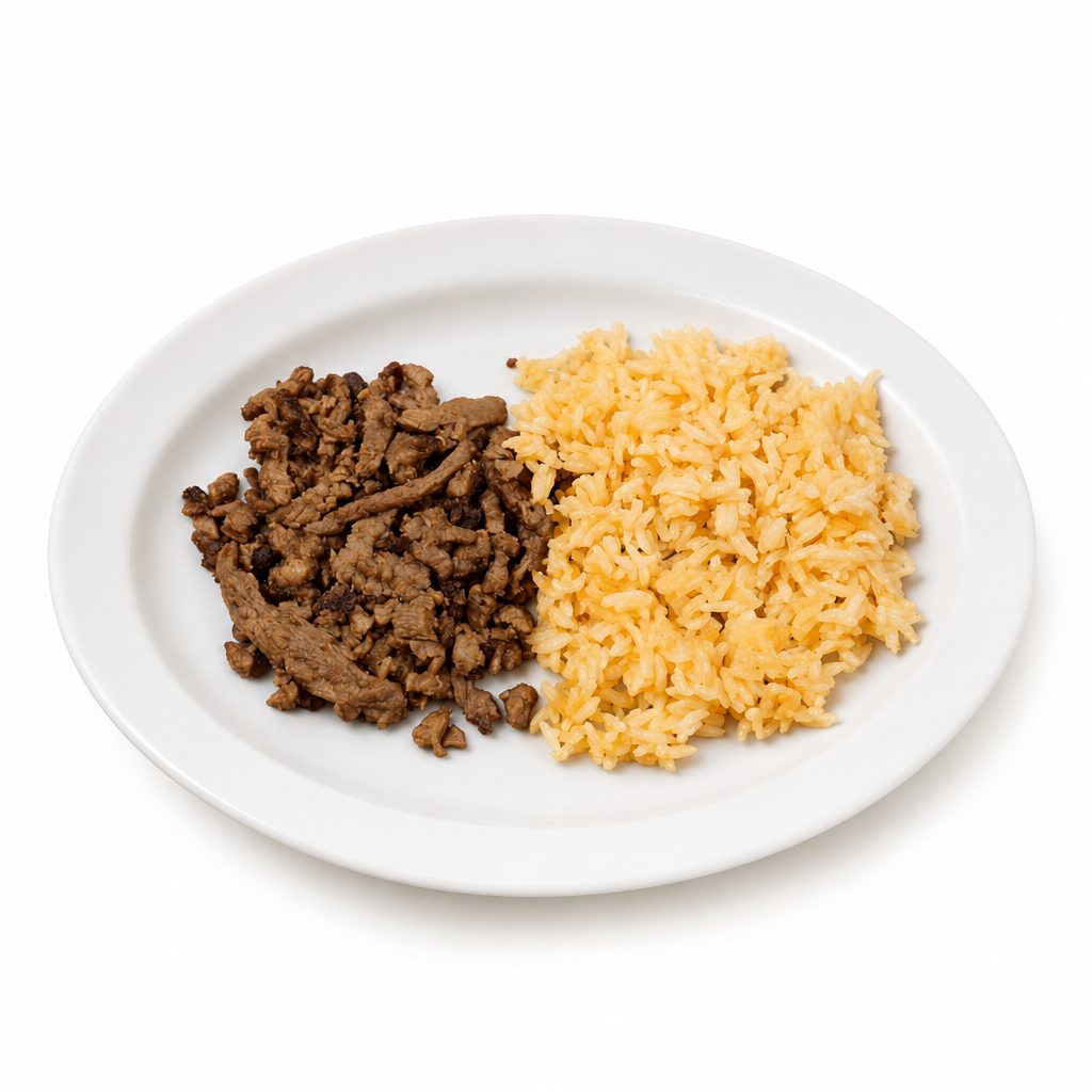 Rice And Meat.