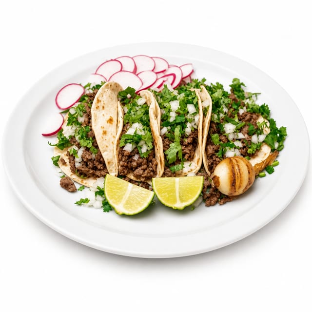 Tacos (4) De Harina (Flour Tortillas).