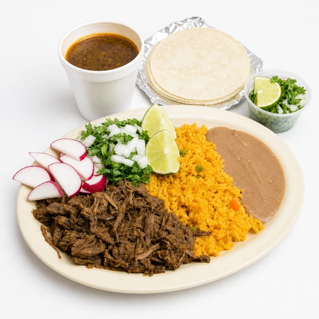 Platillo De Barbacoa Con Consome.