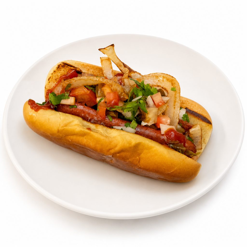 1 Mexican Hotdog (No Fries).