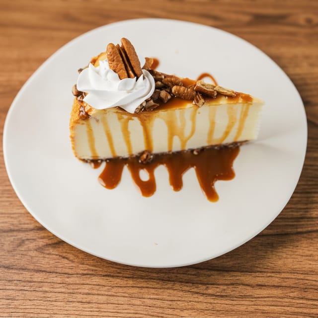 Caramel Pecan Cheesecake.
