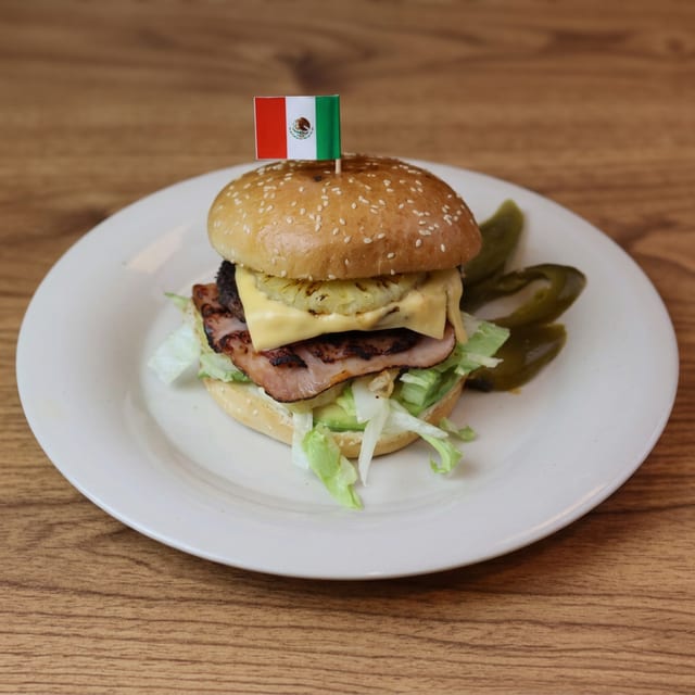Hamburguesa Hawaiana.