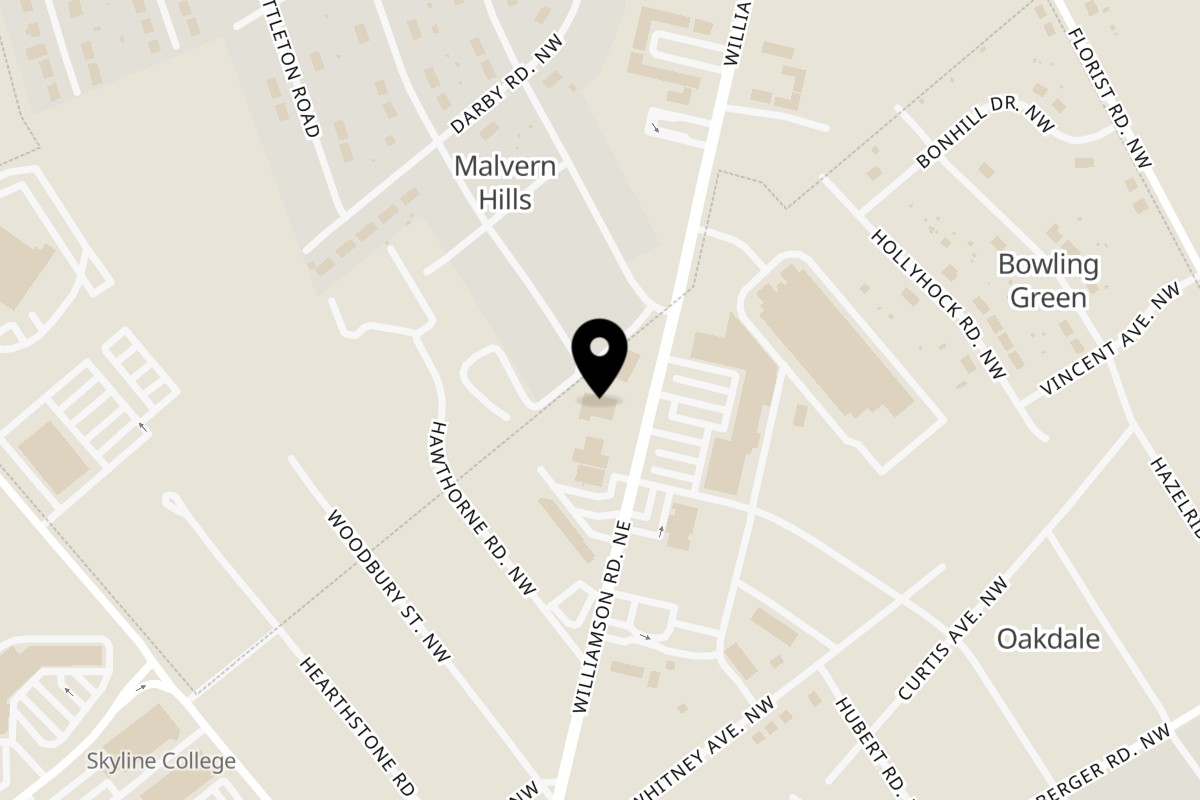 Map showing the location of Taco Riendo Taqueria on 5316 Williamson Rd in Roanoke